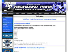 Tablet Screenshot of hpgiantshockey.org
